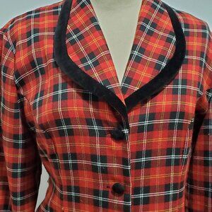 1980s Plaid Duster/Dress by S.L. Fashions